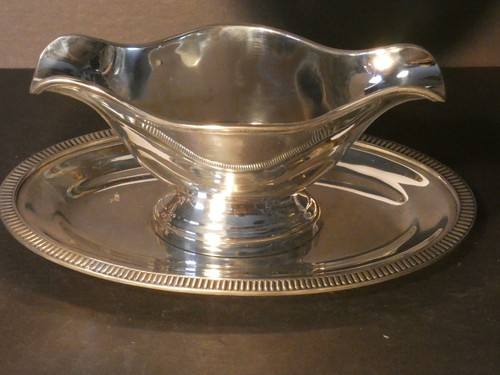 Sauciere ercuis metal argente - sauciere,