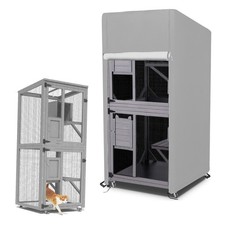 Housse de maison extérieure pour chat avec accès facile pour clôture pour ani