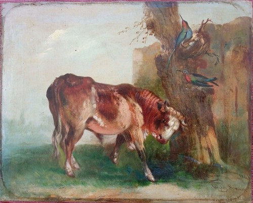 Tableau xixè taureau pré - xixè/taureau,
