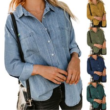 Chemises En Jean Boutonnées