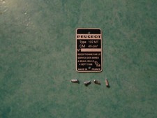 Plaque mines peugeot 102mt - mines,