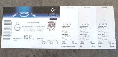 Ticket galatasaray bordeaux - ticket,