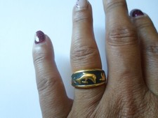 bague en plaqué or, dauphin