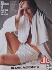 PUBLICITÉ 1983 LES HOMMES PRÉFÈRENT JIL SLIP SOUS-VÊTEMENTS ET CALEÇON
