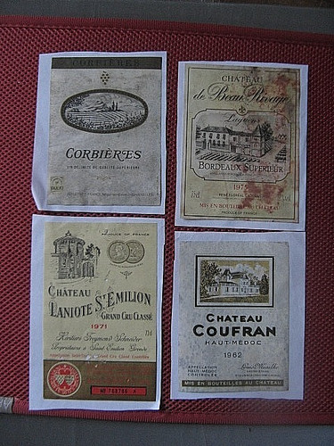 1363 lot 4 etiquettes de - "1363",