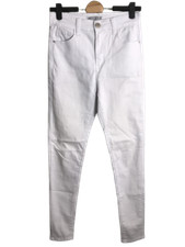 Miss RJ Jeans Denim Blanc Femme Slim Skinny Stretch Occasion Top Qualité T 38