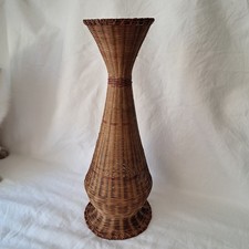 Vase en rotin osier roseau du Laos Hauteur 40 cm