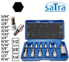 Jeu d'embouts 6 pans BTR Allen Hexagonal HEX Pouces/Inches sur douille SATRA