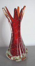 Vase Rouge Bullée Verre de