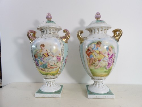 Porcelaine paris paire de - paire,