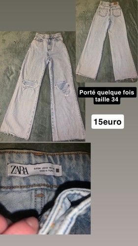 Zara jean wide - femme, 34