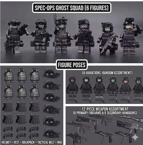 Moc building bricks swat team - bricks,