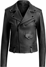 Blouson moto vintage noir pour