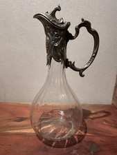 Ancienne Aiguière Carafe À Vin En Étain 