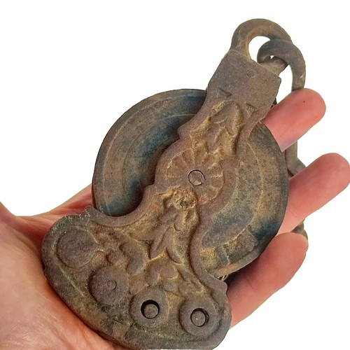 Ancienne poulie lustre - poulie, de