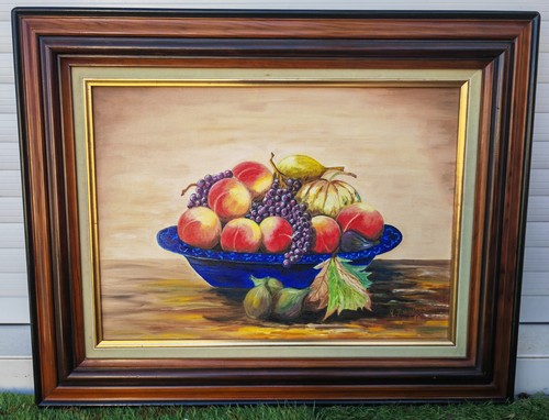 Tableau vintage huile sur - tableau,