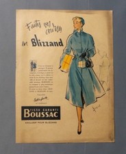 PUB PUBLICITE ANCIENNE ADVERT CLIPPING 150917 / MANTEAU BLIZZAND TISSU BOUSSAC