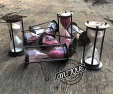 Vintage Bureau Laiton Verre