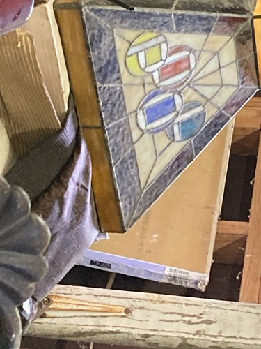 Stained glass billards table - glass,