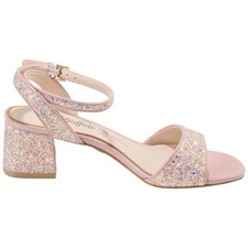 Buffalo Sandale Femme Élégante Glitter Rose Rainelle 1650011 Sandale Talon 5 Cm