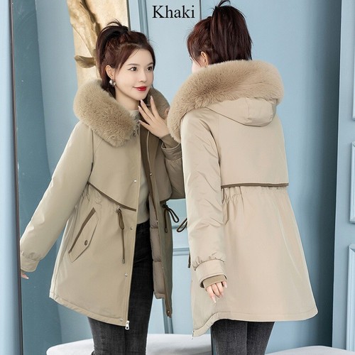 Femme épais parka pull faux - pull,