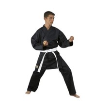 Karaté Uniforme Noir 8oz En 100% Coton Kimono Karategi Sans Style Ju-Jitsu Suit