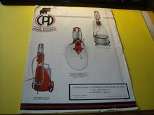 DEPLIANT PUBLICITAIRE D EPOQUE POMPE A ESSENCE  CHAR BIDON HUILE CPD - satam gex