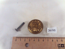 Bouton poignée de tiroir ancien en laiton style Louis XVI Empire Ø 34 mm (DG79)