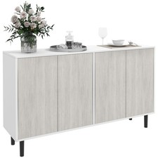 HOMCOM Buffet 121x37x75cm Gris