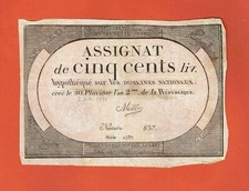 DA62-ASSIGNAT DE CINQ CENTS