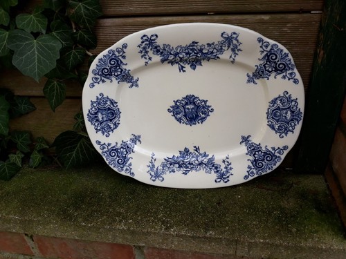 Plat ovale service faïence - de,