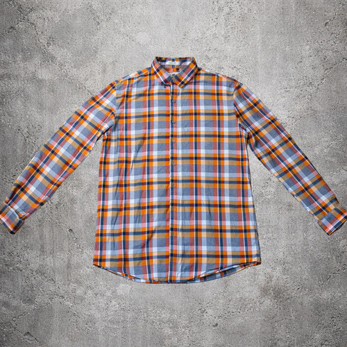 Orange and gray - plaid,
