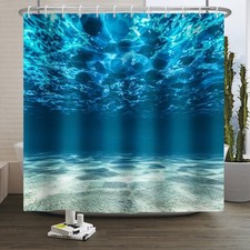 Rideau d'Océan Douche Bleu