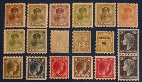 Vintage luxemburg stamps - vintage,