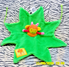 ?DOUDOU MOULIN ROTY LOUNA L'ABEILLE VERT ORANGE FORME ETOILES CORDON 30CM TTBE