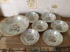 service de table vintage porcelaine/salade de fruits & compotes