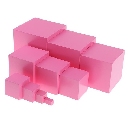 Cubes bois tour rose - cubes,