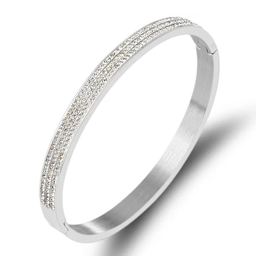 Bracelet jonc fantaisie strass - jonc,