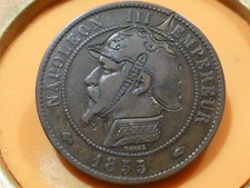 10 CENTIMES - NAPOLEON III - 1855 A - MAGNIFIQUE SATIRIQUE ! DETAILS SOMPTUEUX