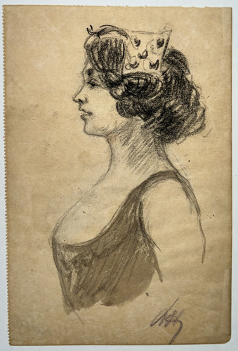 Elegante portrait femme - femme, dessin