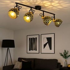 Plafonnier Lampe De Plafond Luminaire De Salon 4 Flammes Spots Réglables L 60 Cm