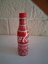 bouteille coca cola aluminium  noel non ouverte