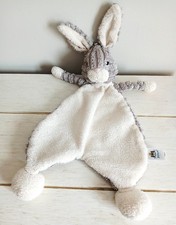 Jellycat peluche doudou plat lapin lièvre cotelé gris écru