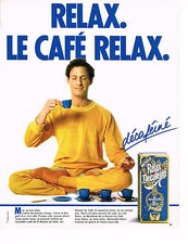 PUBLICITE ADVERTISING 064  1983  LA MAISON DU CAFE   café déca  RELAX