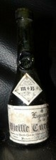 Rarissime mignonette vide Liqueur de la Vieille Cure de Cenon circa 1890