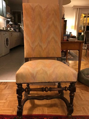 Chaise louis xiii - en, noyer