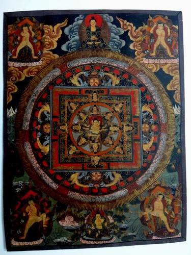 Ancien mandala thangka - , tibet