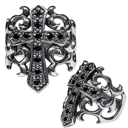 Croix gothique 925 bague - croix,