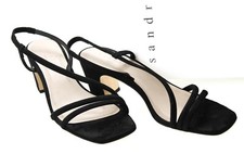 Sandales Noires À Talon Bloc