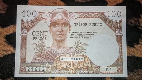 Billet 100 francs trésor - 100,